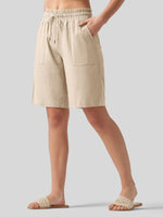 Wilit Women's Linen Bermuda Shorts 10 Inch 