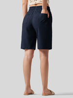 Wilit Women's Linen Bermuda Shorts 10 Inch 