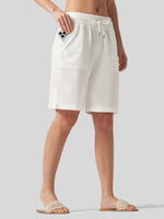 Wilit Women's Linen Bermuda Shorts 10 Inch 
