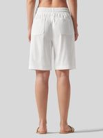 Wilit Women's Linen Bermuda Shorts 10 Inch 