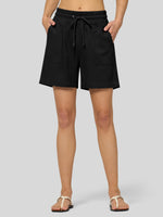 Willit Women's Linen Bermuda Shorts 5 Inch - 