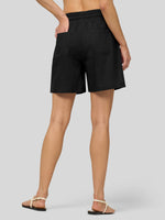 Willit Women's Linen Bermuda Shorts 5 Inch - 