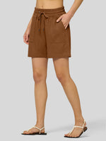 Willit Women's Linen Bermuda Shorts 6 Inch - 