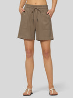Willit Women's Linen Bermuda Shorts 5 Inch - 