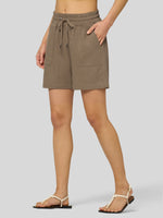 Willit Women's Linen Bermuda Shorts 5 Inch - 