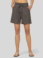 Willit Women's Linen Bermuda Shorts 5 Inch - 