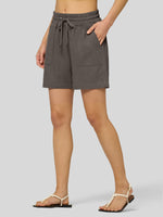 Willit Women's Linen Bermuda Shorts 6 Inch - 