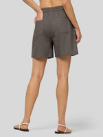 Willit Women's Linen Bermuda Shorts 7 Inch - 