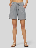 Willit Women's Linen Bermuda Shorts 5 Inch - 