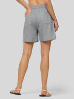 Willit Women's Linen Bermuda Shorts 5 Inch - 