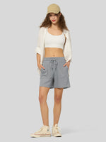 Willit Women's Linen Bermuda Shorts 5 Inch - 