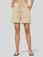 Willit Women's Linen Bermuda Shorts 5 Inch - 