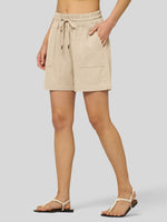 Willit Women's Linen Bermuda Shorts 5 Inch - 