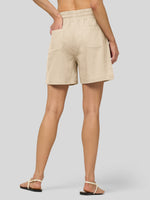 Willit Women's Linen Bermuda Shorts 5 Inch - 