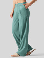 WILLIT Women's Linen Wide-Leg Dress Slacks 