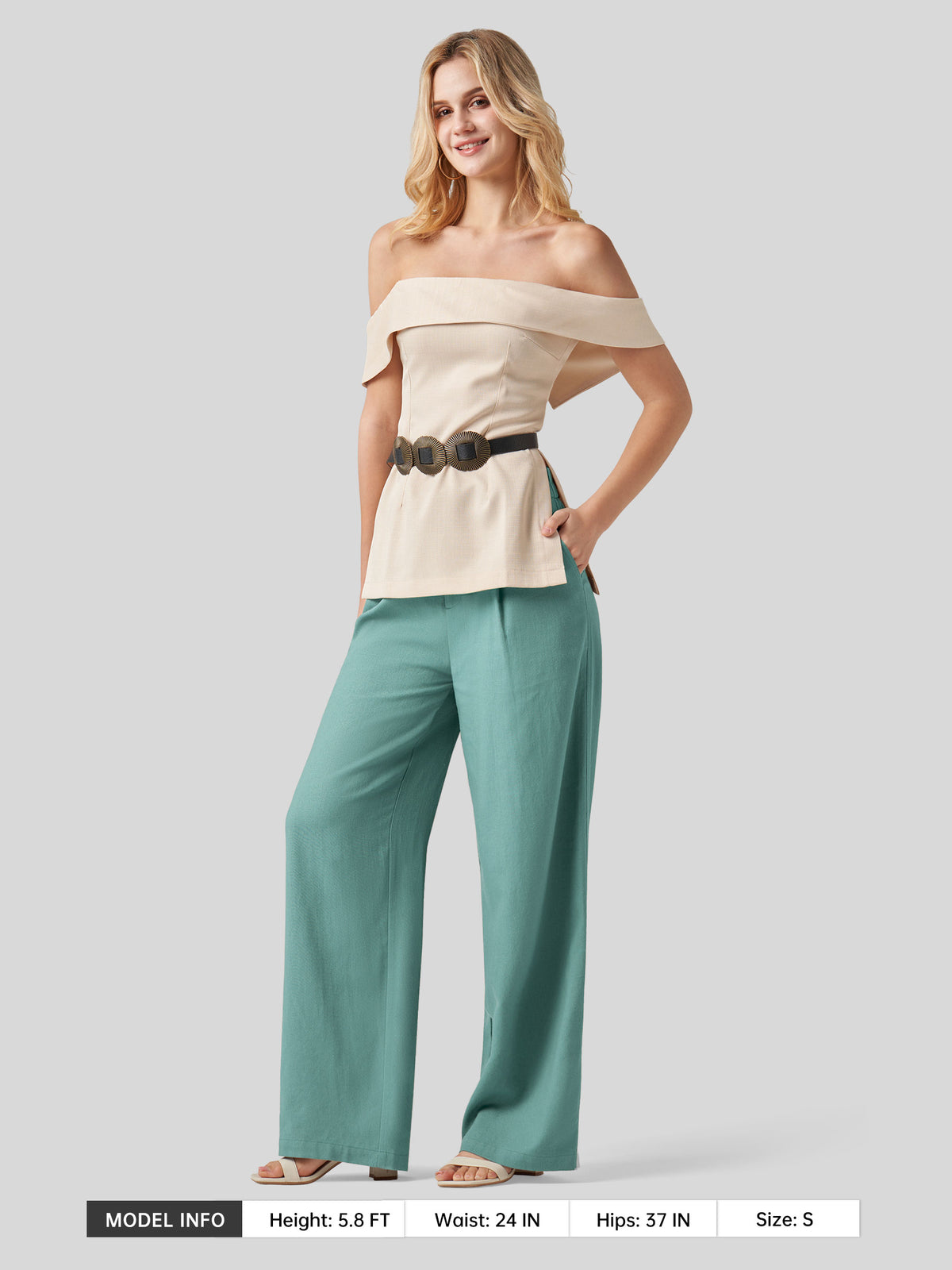 WILLIT Women's Linen Wide-Leg Dress Slacks 