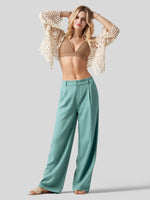WILLIT Women's Linen Wide-Leg Dress Slacks 