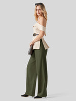 WILLIT Women's Linen Wide-Leg Dress Slacks 
