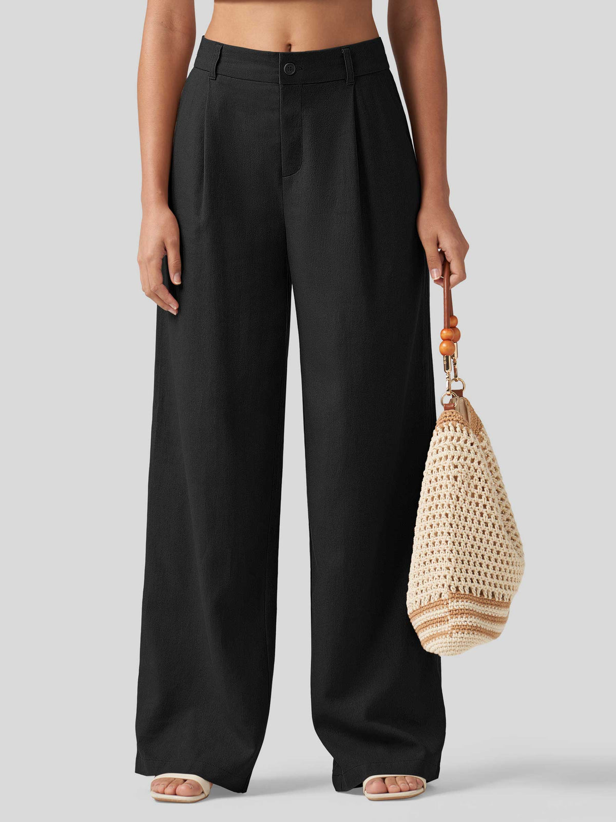 WILLIT Women's Linen Wide-Leg Dress Slacks 