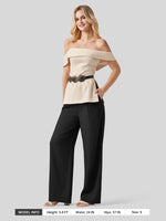 WILLIT Women's Linen Wide-Leg Dress Slacks 