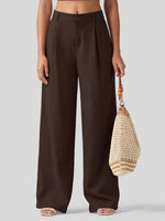 WILLIT Women's Linen Wide-Leg Dress Slacks 
