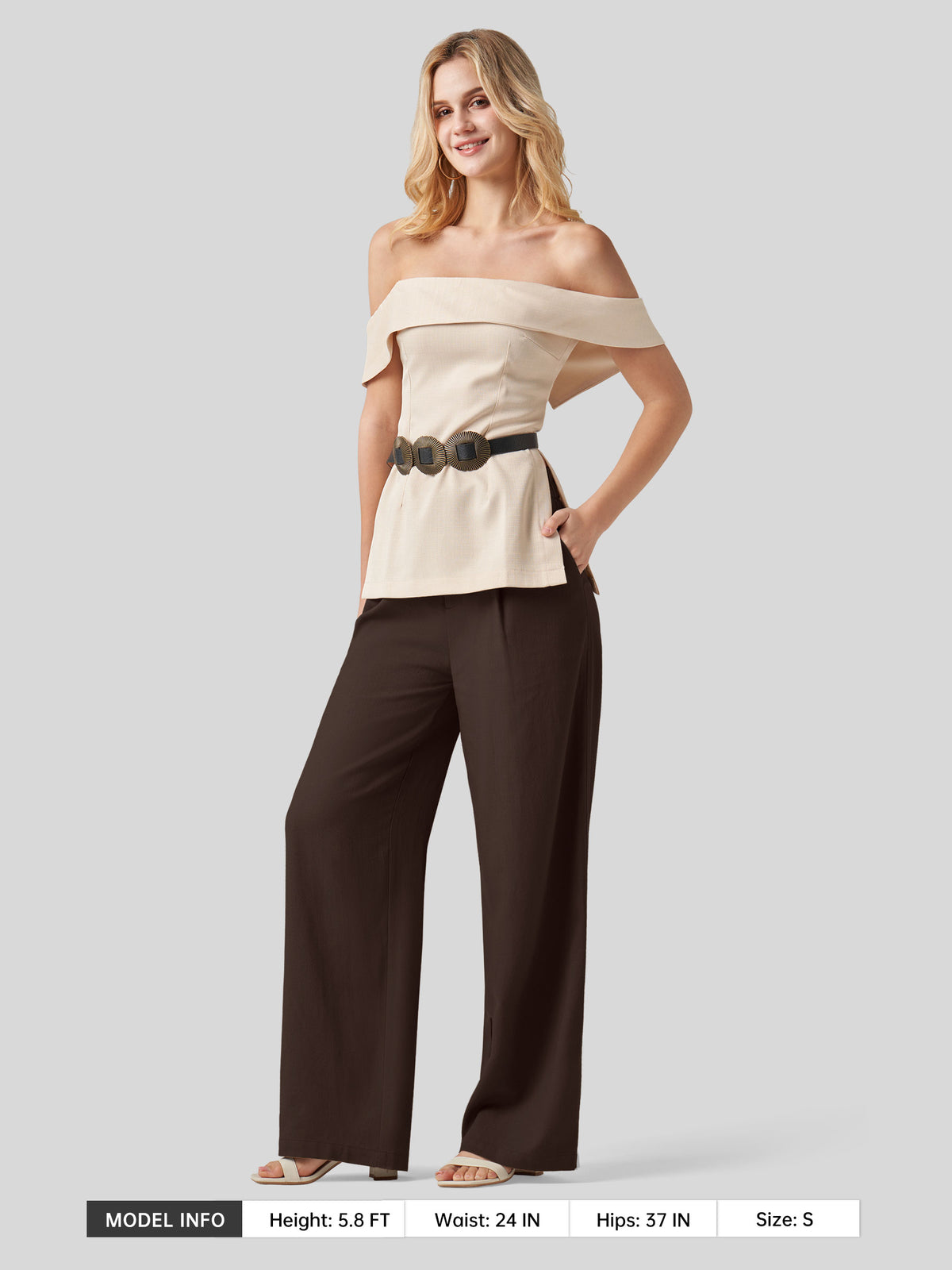 WILLIT Women's Linen Wide-Leg Dress Slacks 