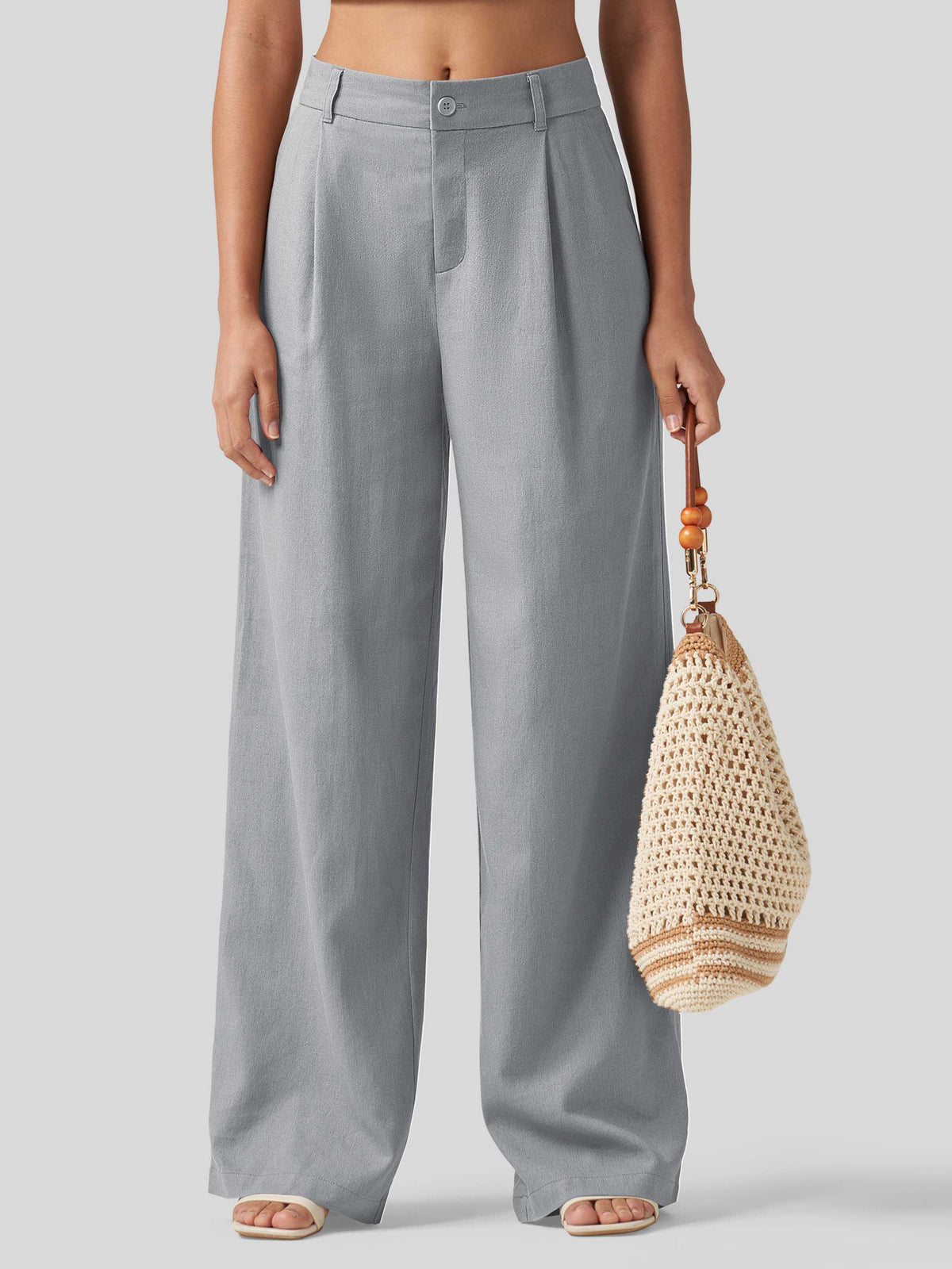 WILLIT Women's Linen Wide-Leg Dress Slacks 