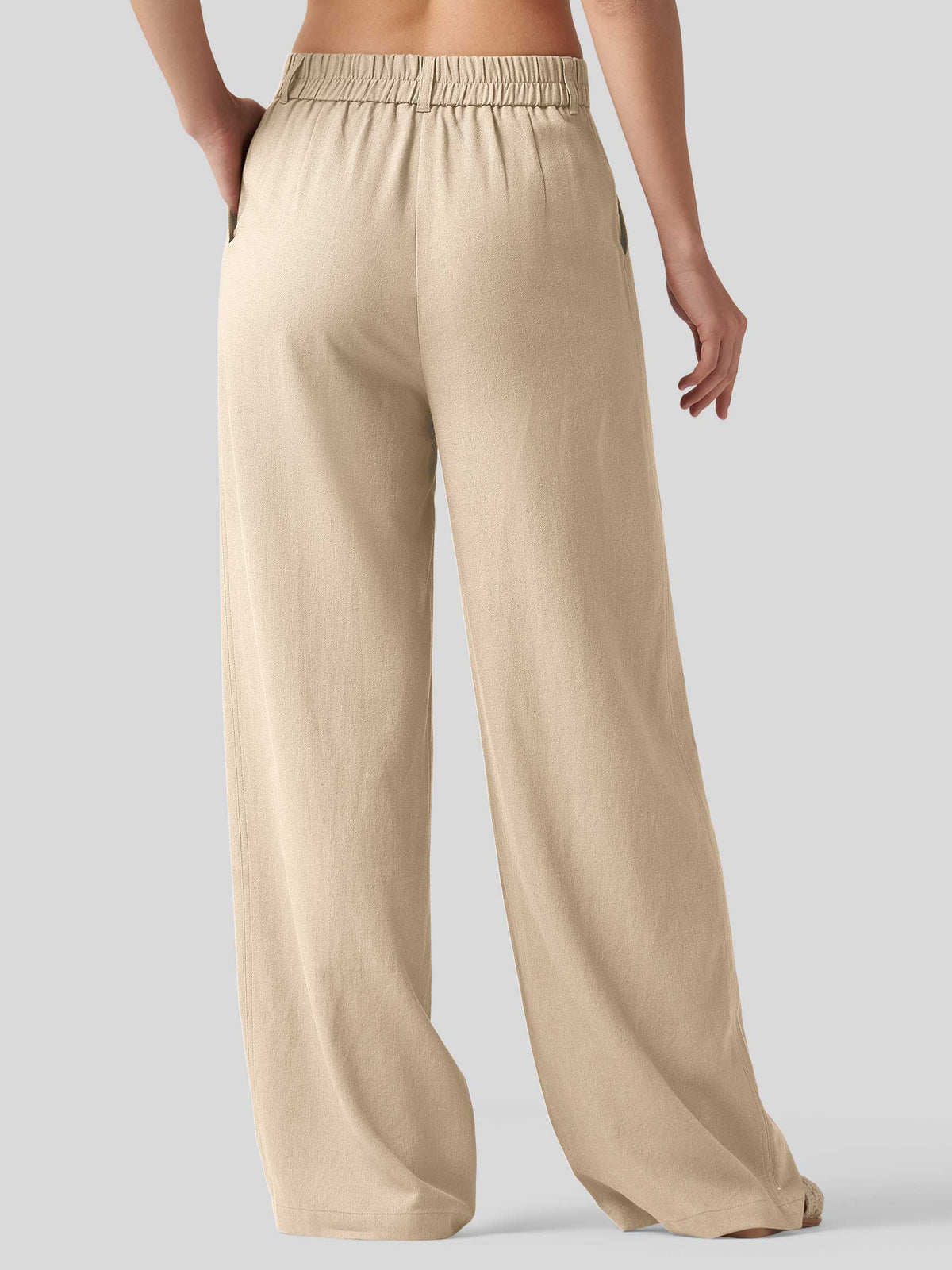 WILLIT Women's Linen Wide-Leg Dress Slacks 