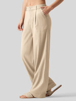 WILLIT Women's Linen Wide-Leg Dress Slacks 