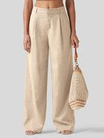 WILLIT Women's Linen Wide-Leg Dress Slacks 