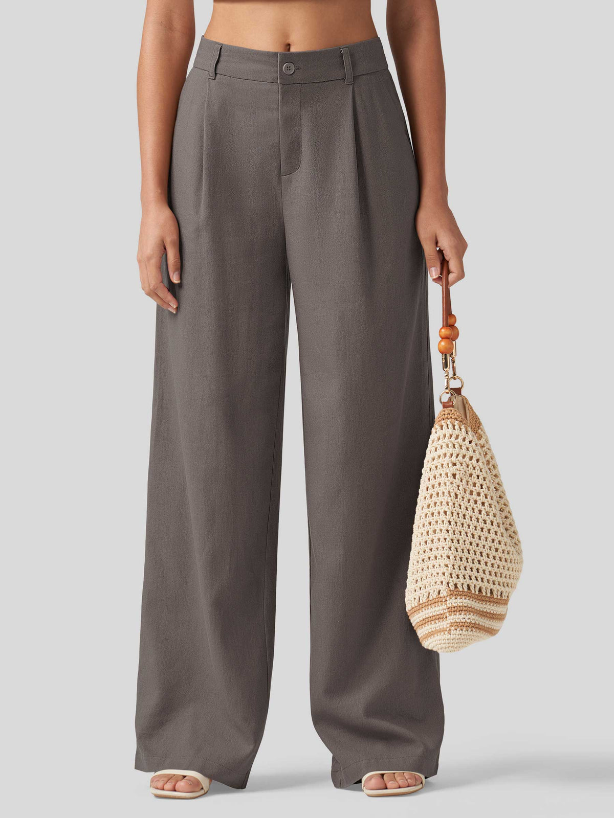 WILLIT Women's Linen Wide-Leg Dress Slacks 