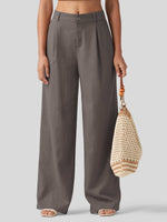 WILLIT Women's Linen Wide-Leg Dress Slacks 
