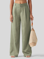 WILLIT Women's Linen Wide-Leg Dress Slacks 