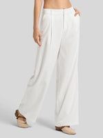 WILLIT Women's Linen Wide-Leg Dress Slacks 