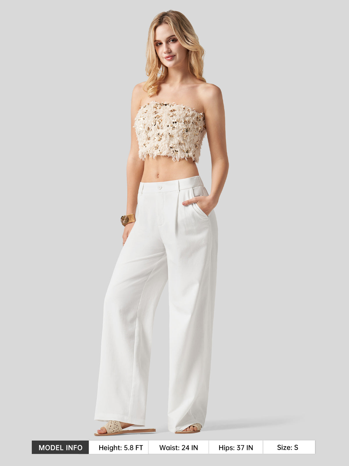 WILLIT Women's Linen Wide-Leg Dress Slacks 