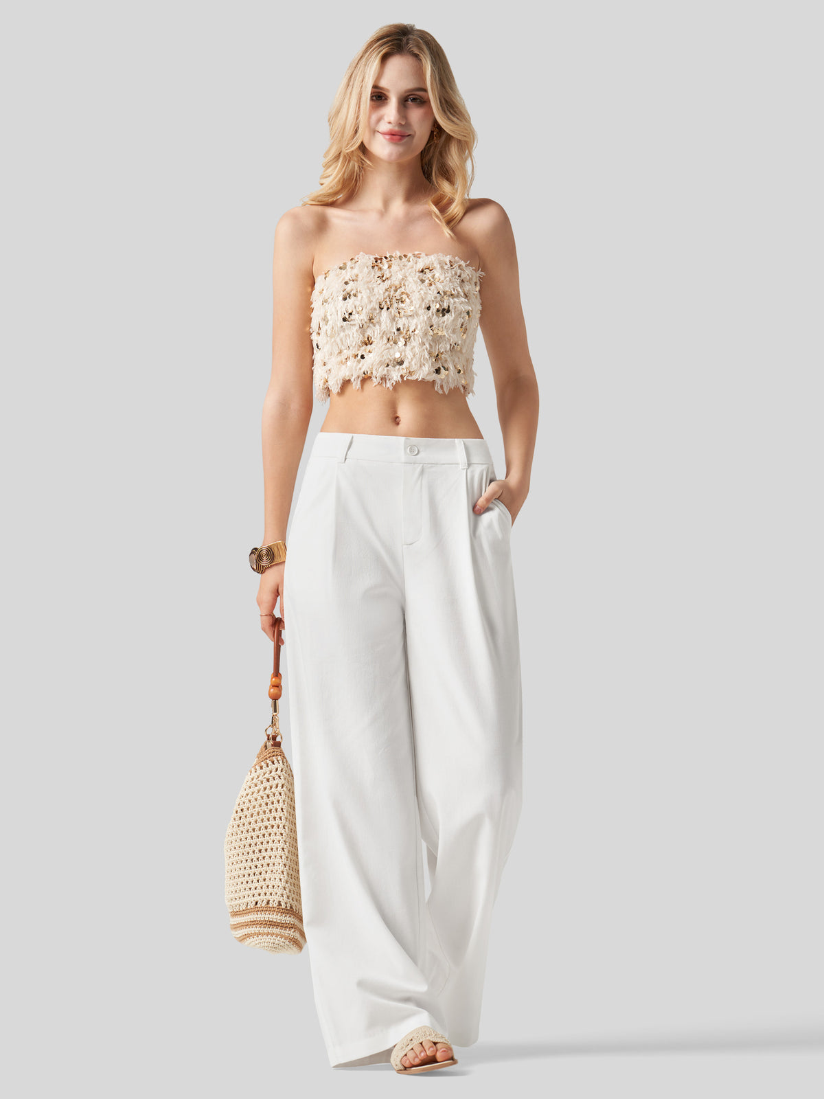 WILLIT Women's Linen Wide-Leg Dress Slacks 