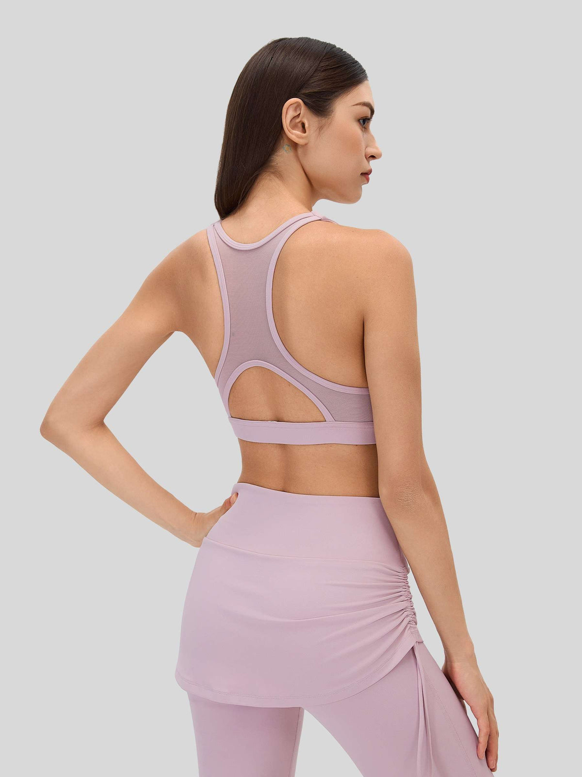 Women's Nude-Feel Sports Bra Mesh-Back