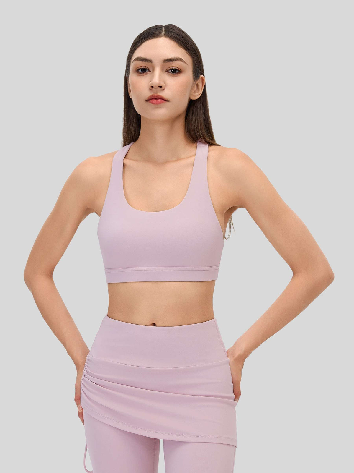 Women's Nude-Feel Sports Bra Mesh-Back