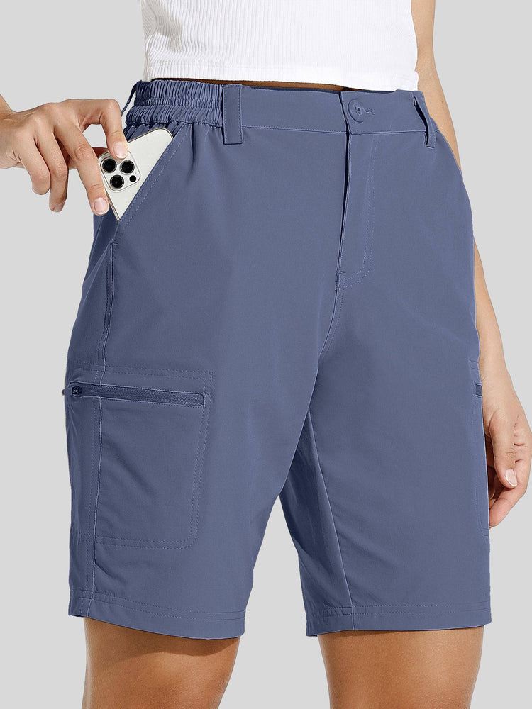 Women's Outdoor Cargo Shorts 10 Inches Inseam 