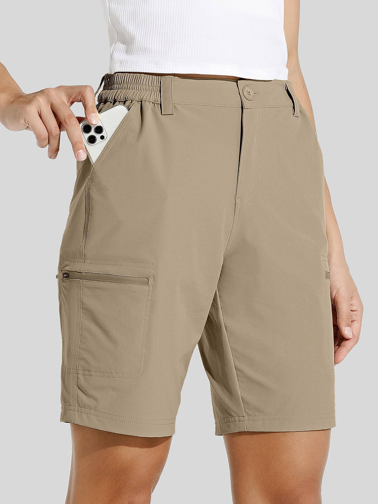 Women's Outdoor Cargo Shorts 10 Inches Inseam 