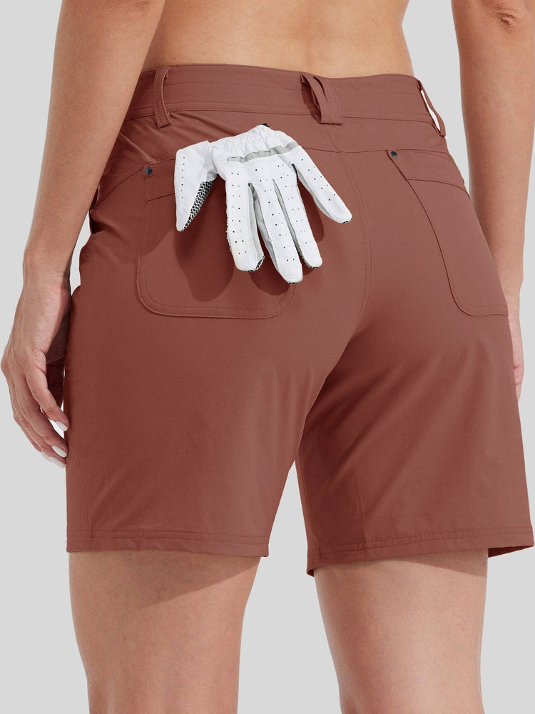 willit Women's Casual Golf Hiking 7 Inch Shorts 