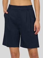 Willit Women's Pleated Linen Shorts 10 Inch 