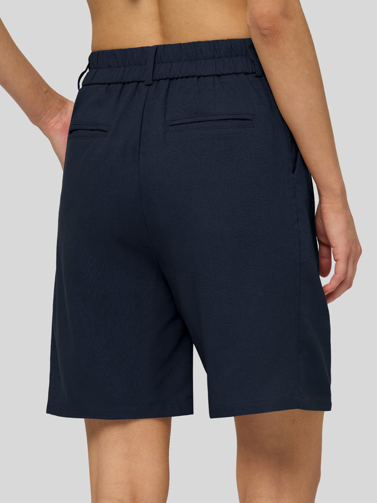 Willit Women's Pleated Linen Shorts 10 Inch 