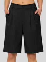 Willit Women's Pleated Work Shorts 10 Inch -