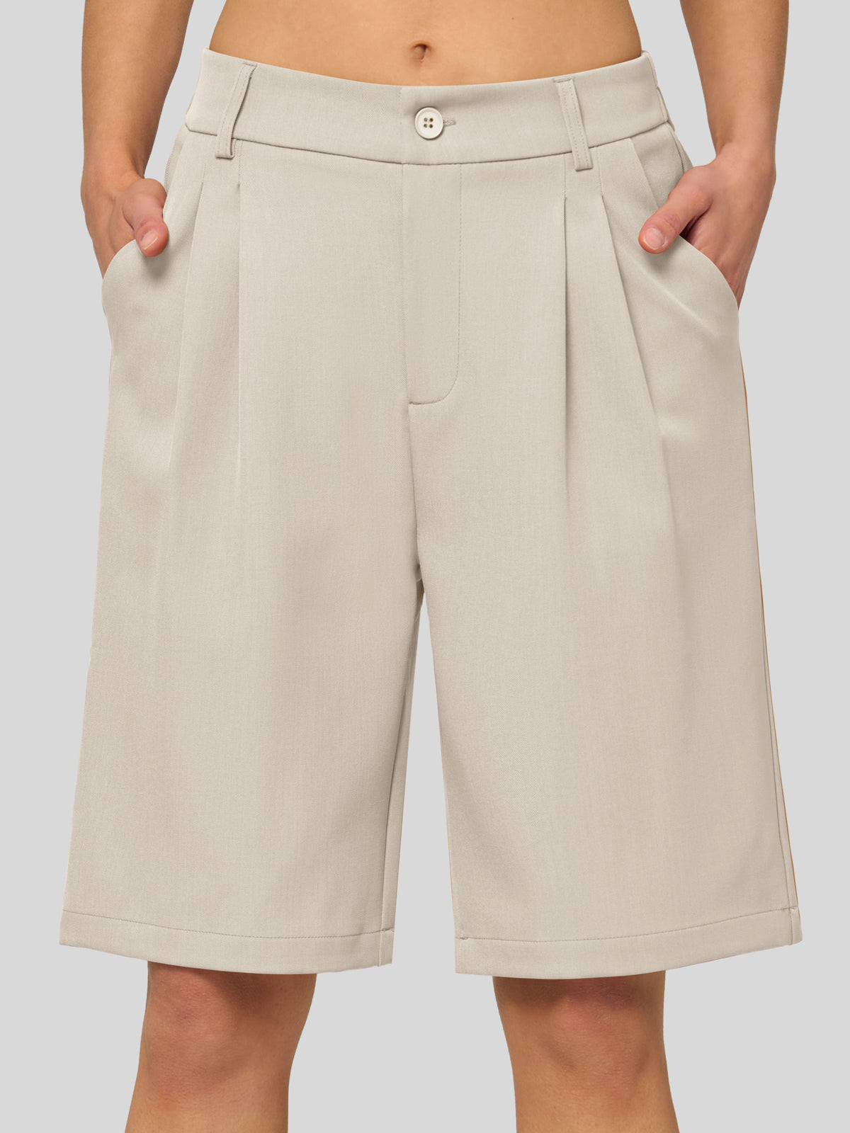 Willit Women's Pleated Work Shorts 10 Inch 
