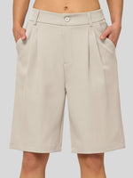 Willit Women's Pleated Work Shorts 10 Inch 