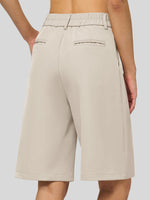Willit Women's Pleated Work Shorts 10 Inch 