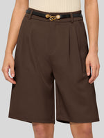 Willit Women's Pleated Work Shorts 10 Inch 