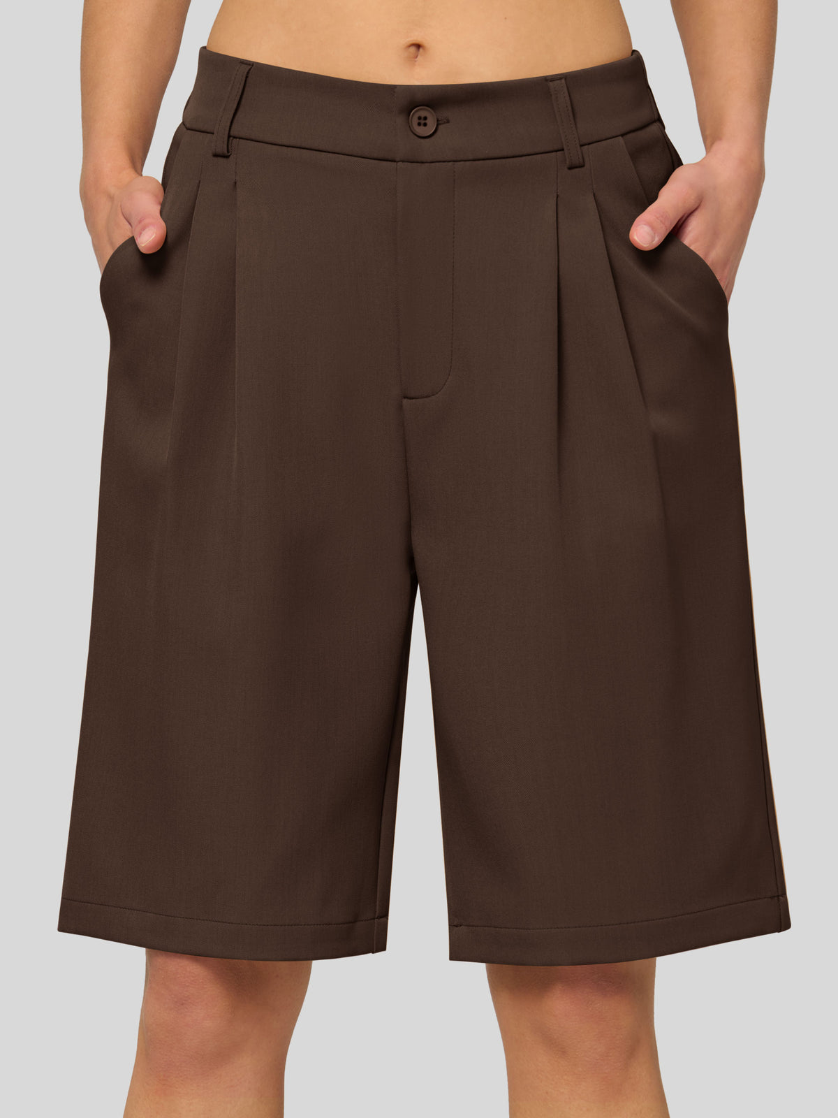 Willit Women's Pleated Work Shorts 10 Inch 