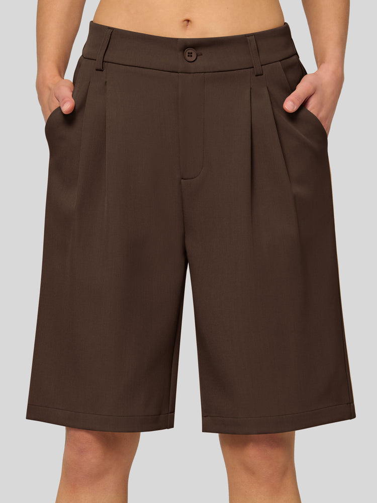 Willit Women's Pleated Work Shorts 10 Inch 